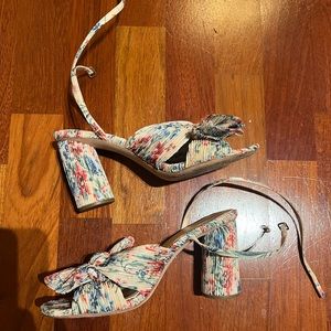 Loeffler Randall Camellia pleated bow heels